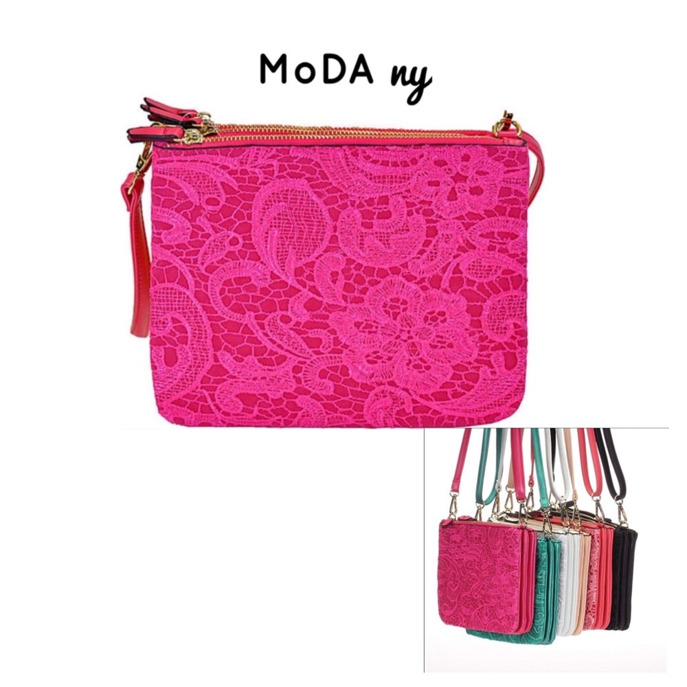🛍️# 788 Pink Lace Crossbody